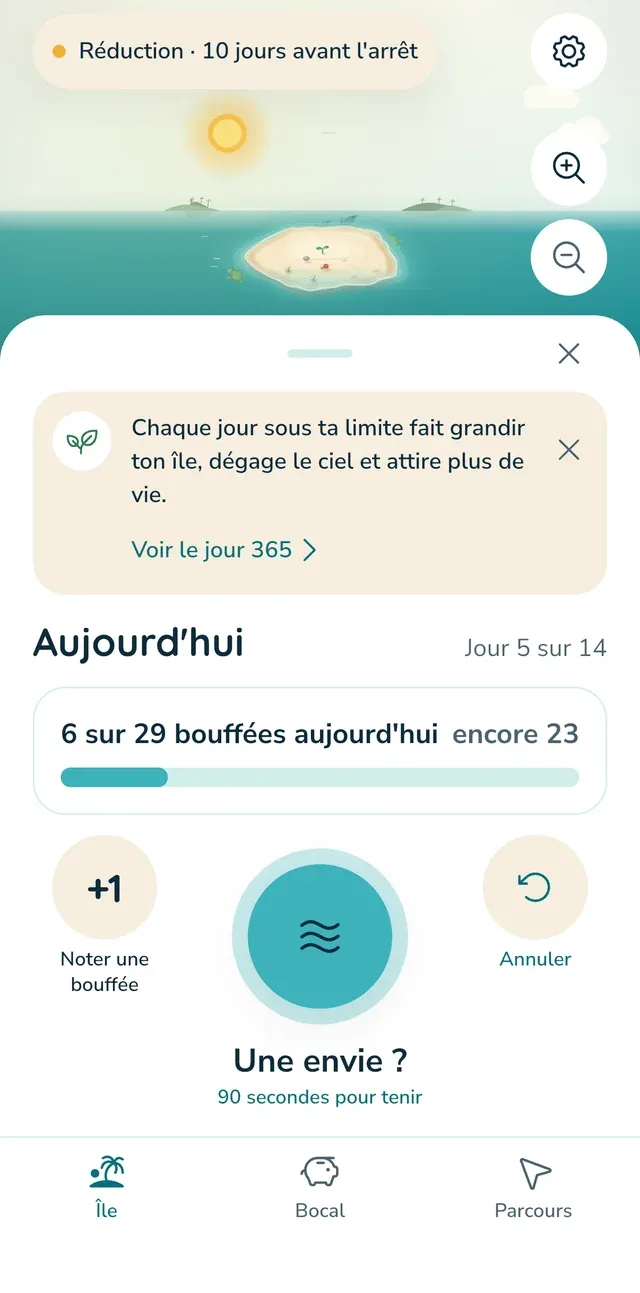 Ne dépasse pas la limite du jour ; elle atteint zéro à ta date d'arrêt.
