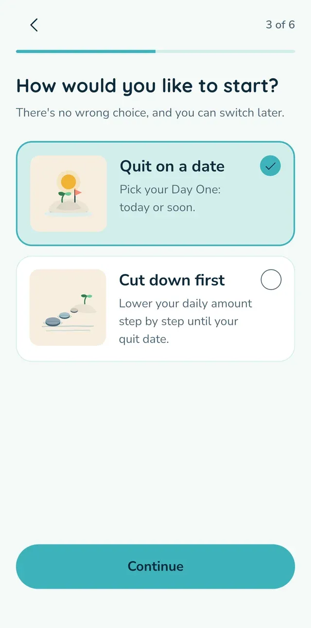 Quit on a date, or cut down first.