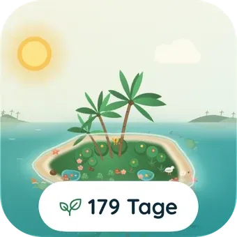 Das kleine Widget: die Insel und 179 Tage.